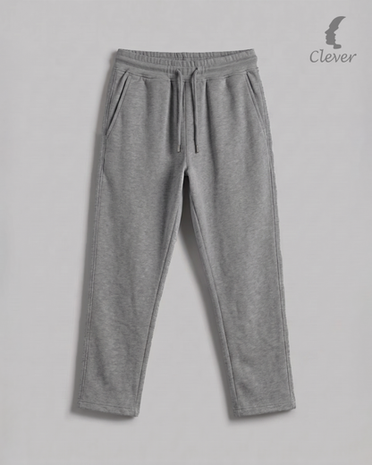 Drak Grey Wide Leg Melton Cotton Sweatpants