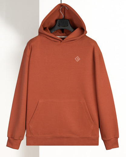 Men's Classic Minimalist Hoodie - Rust (Brick)