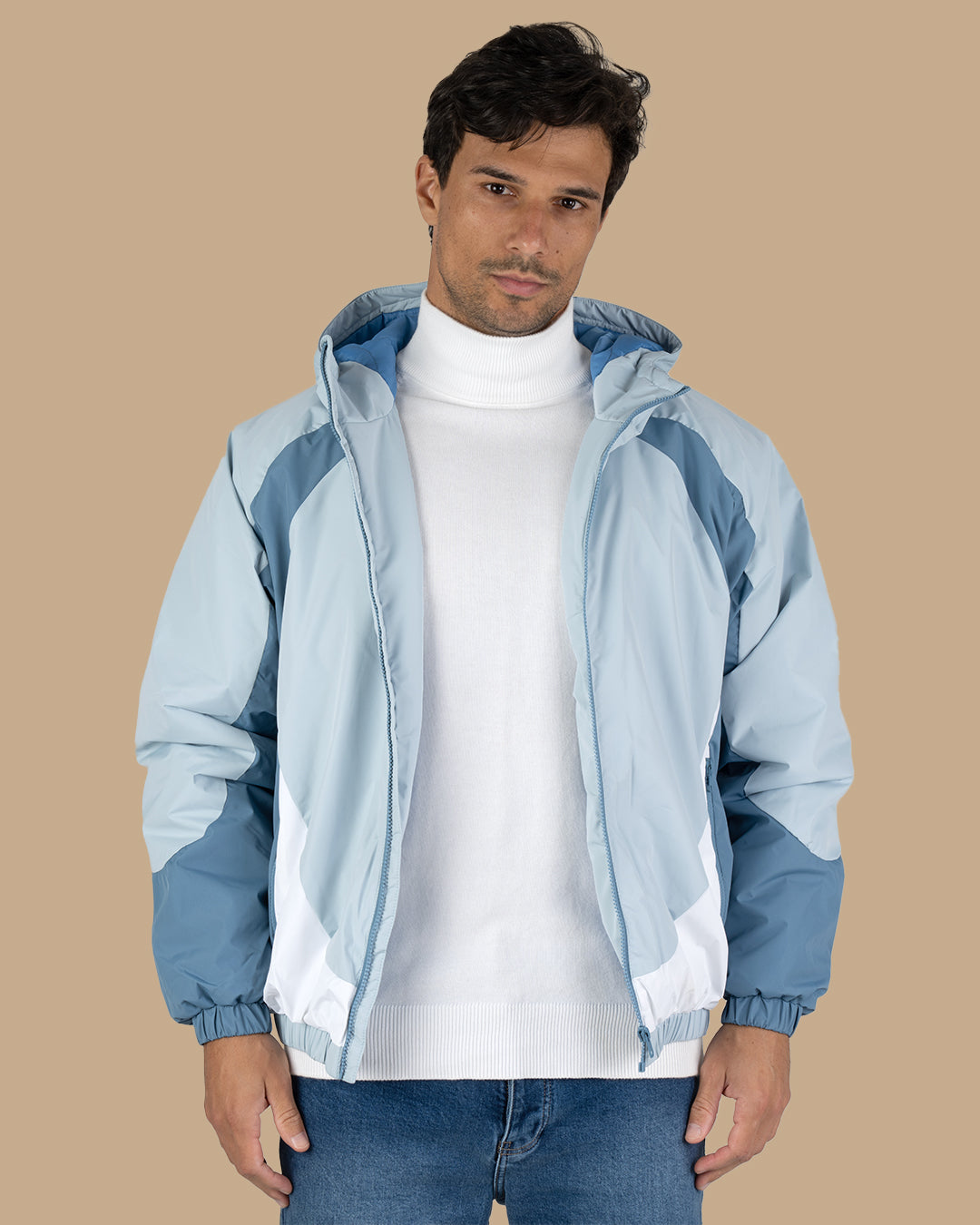 Indigo Color-block Sport Waterproof Jacket