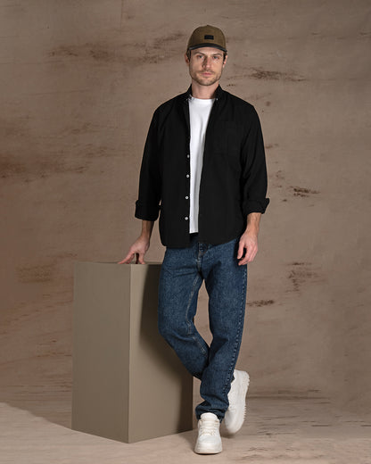 Black striped Cotton shirt