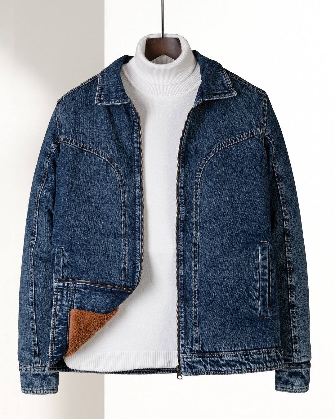 Navy Lined Denim Jacket