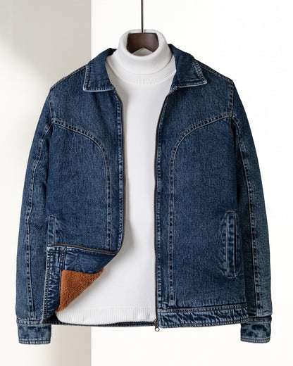 Navy Lined Denim Jacket