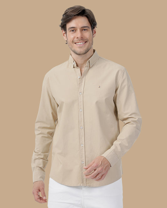 Beige Cotton shirt