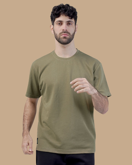 khaki Cotton T-shirt