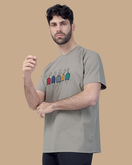 Khaki Cotton T-shirt