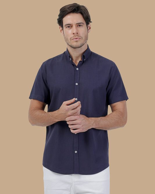 Navy Blue Cotton shirt