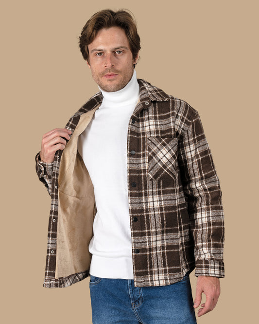 Brown Flannel checkered winter shirt