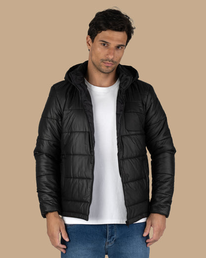 Black Waterproof Puffer Jacket