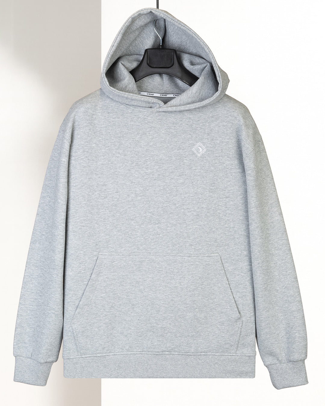 Grey Cotton Hoodie (Big Size)