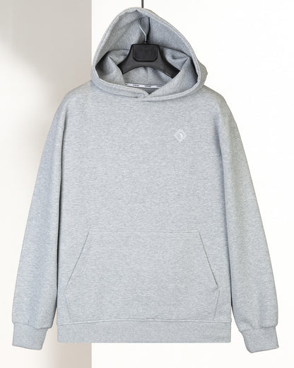 Grey Cotton Hoodie (Big Size)