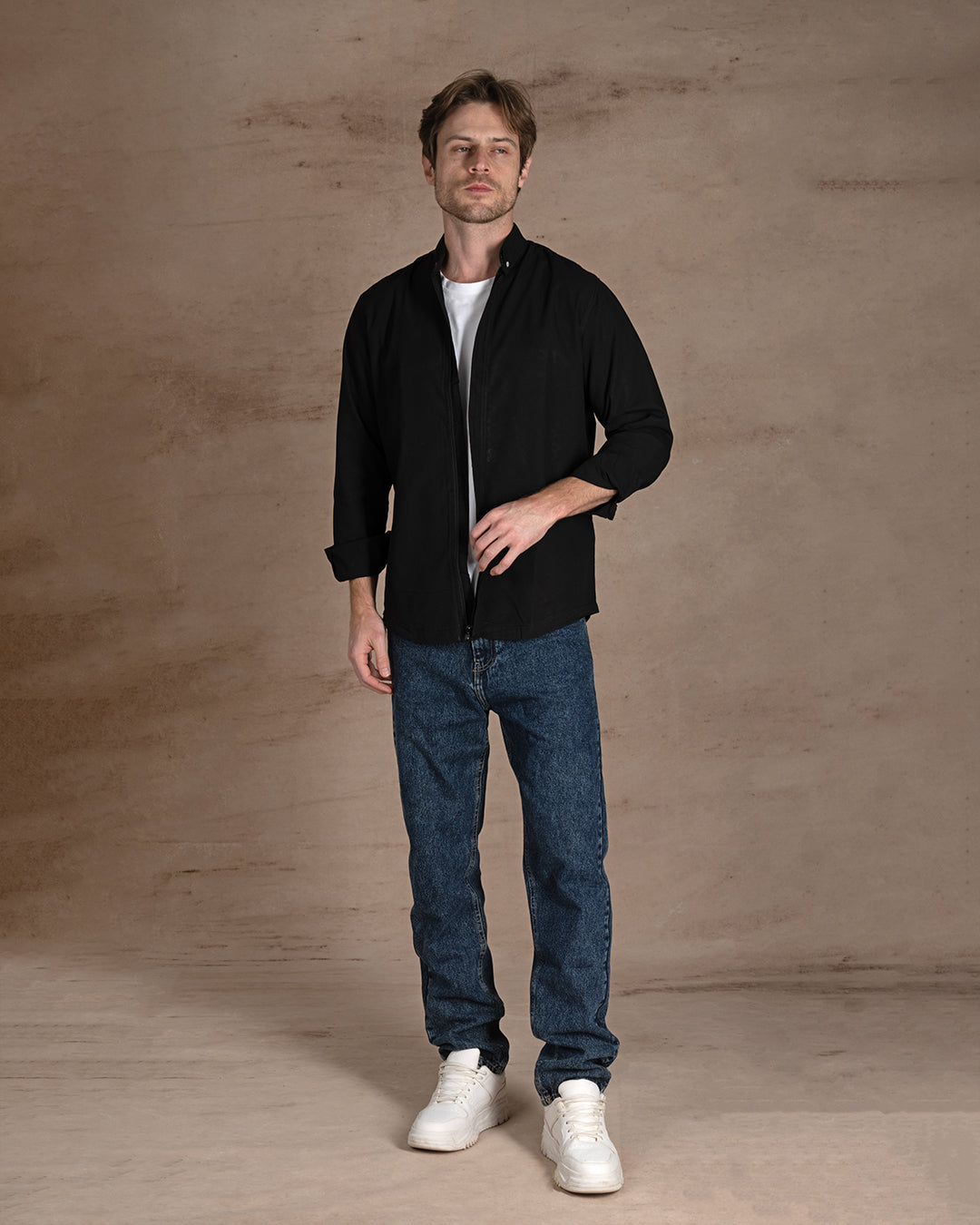 Black Regular Fit Cotton shirt