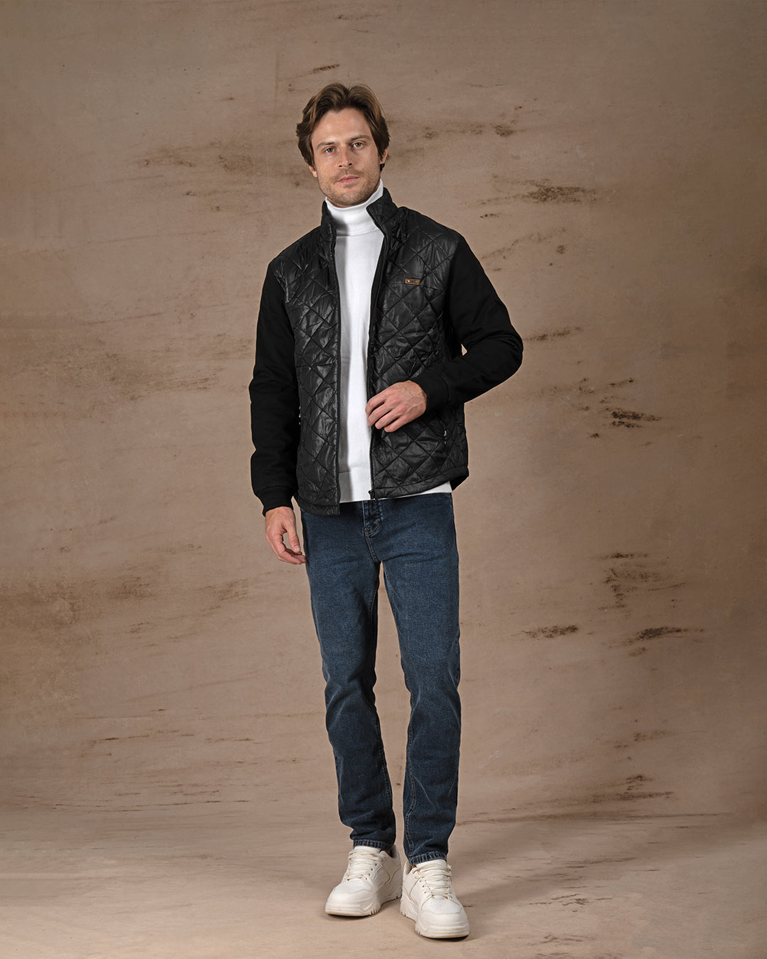 Black Regular fit waterproof jacket