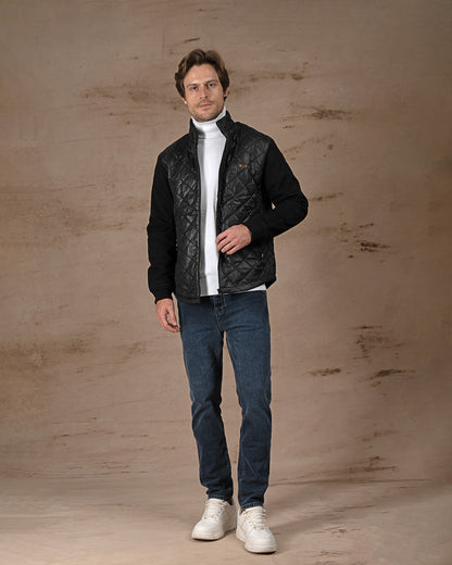 Black Regular fit waterproof jacket