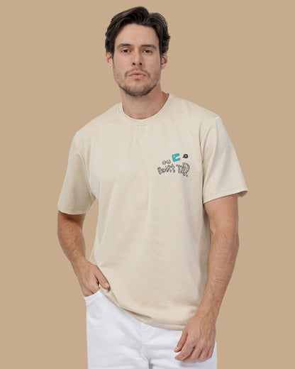 Beige Cotton T-shirt