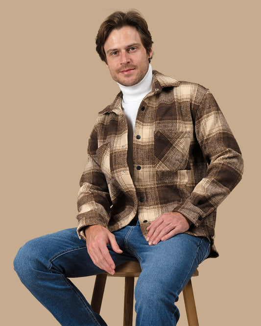 Brown Flannel checkered winter shirt
