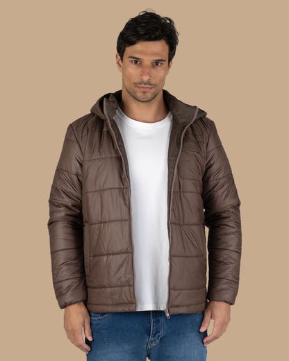 Brown Waterproof Puffer Jacket