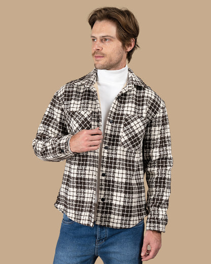 Brown Flannel  checkered winter shirt