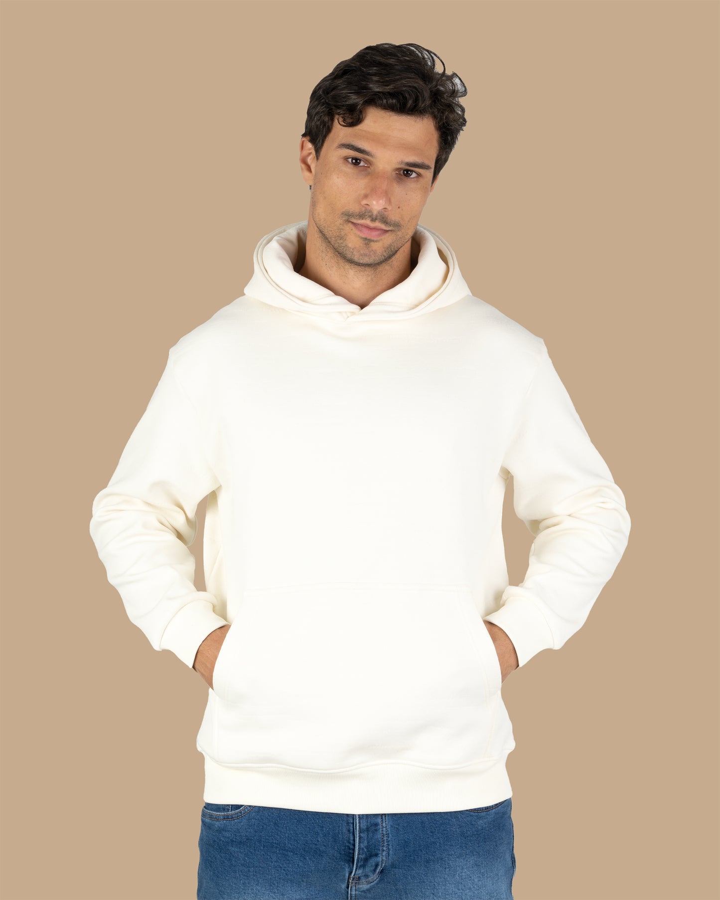 Off-White Knitted Cotton Hoodie