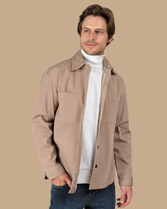 Dark Beige waterproof winter shirt