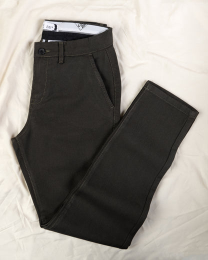Oil Textured Classic Slim-Fit  Pants