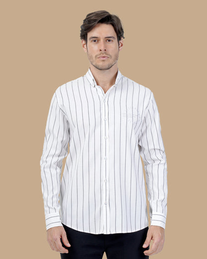White Cotton Big size shirt