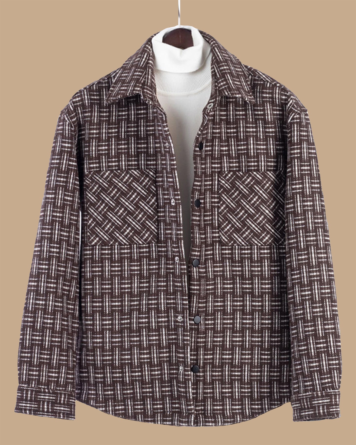 Brown checkered winter shirt
