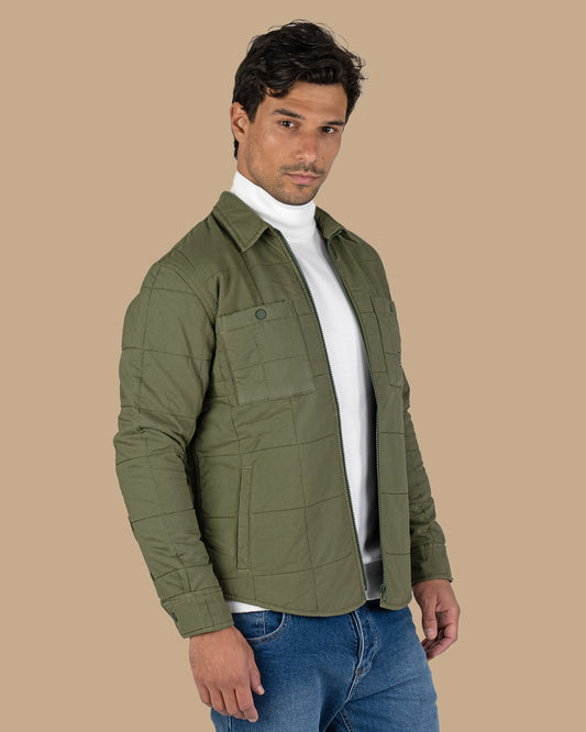 Oil Gabardine Quilted Jacket