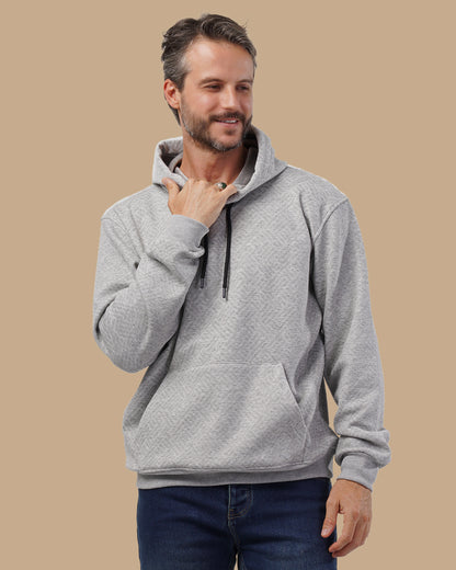 Grey Patterned Cotton Sweatshirt