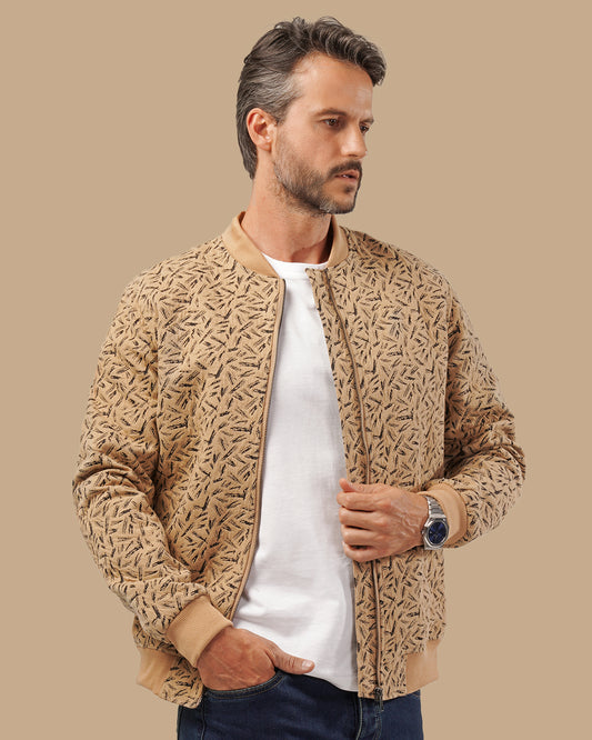 Camel Fur-Lined Wool Jacket