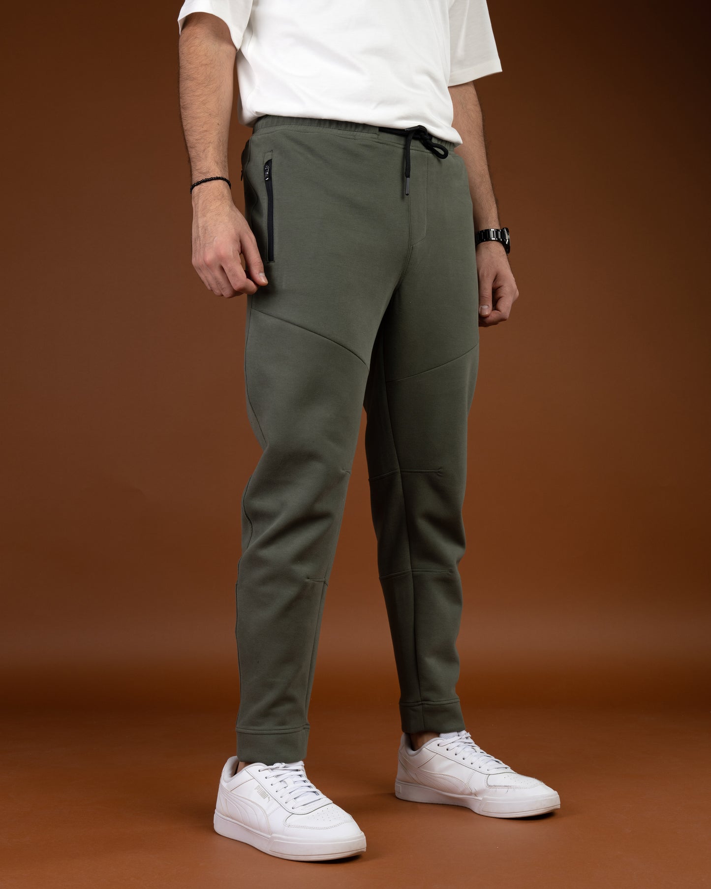Oil Flex Zip-Pocket Cotton Joggers