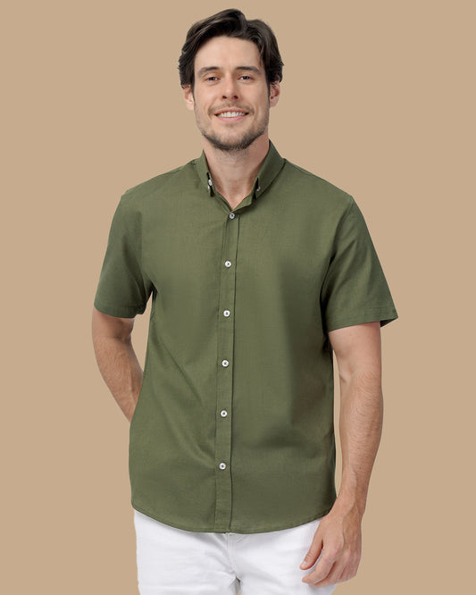 Royal Green Cotton shirt
