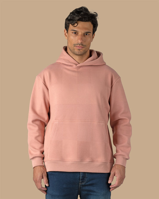 Rose Patterned Knit cotton Hoodie