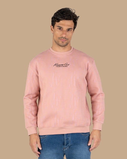 Rose Round-Neck Printed Cotton Hoodie
