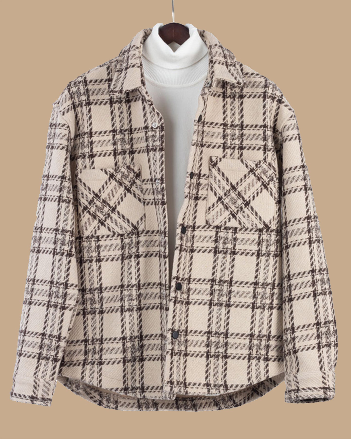 Brown Flannel checkered winter shirt