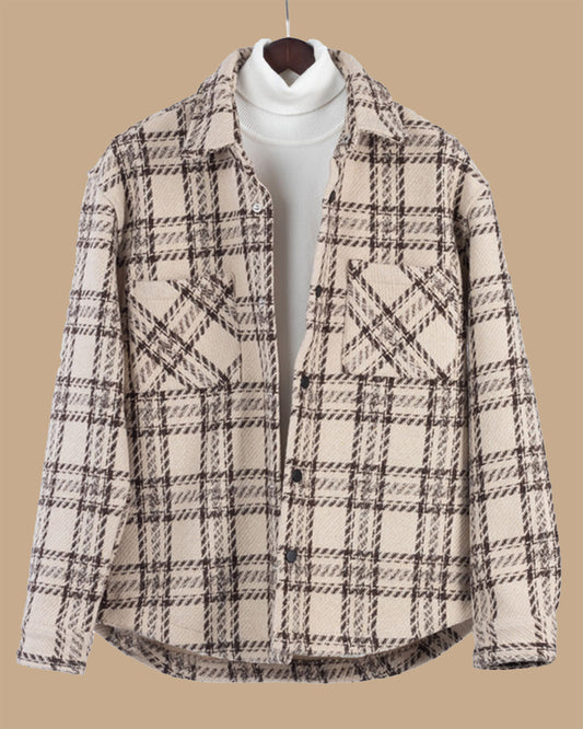 Brown Flannel checkered winter shirt