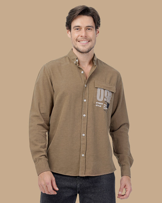 Brown Cotton shirt
