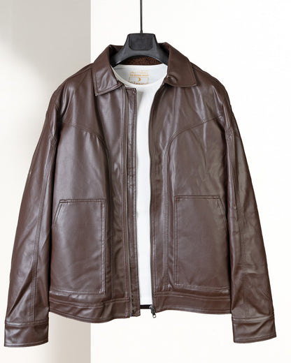 Brown Classic Leather Jacket