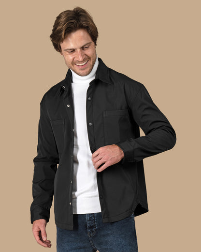 Black waterproof winter shirt