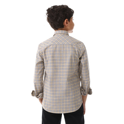 Yellow Checkered Cotton Shirt