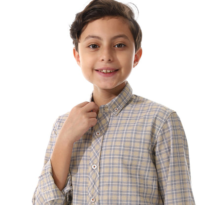Yellow Checkered Cotton Shirt
