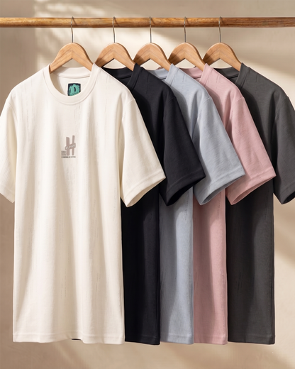Pink Printed Over Size Cotton T-Shirt