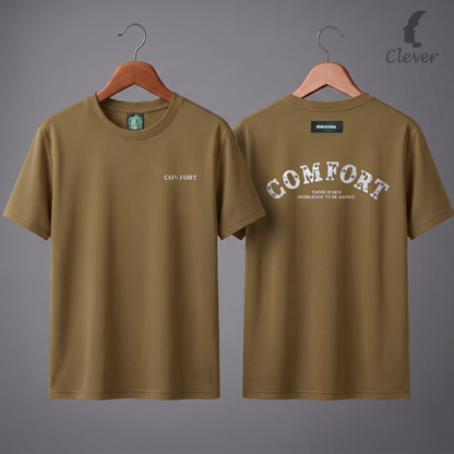 Caffee Over Size Casual Printed Cotton T-Shirt