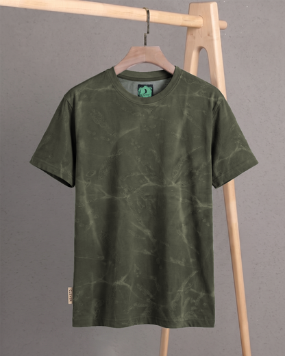 Khaki Over Size Cotton T-Shirt