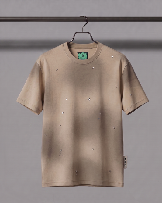 Camel Over Size Cotton T-Shirt