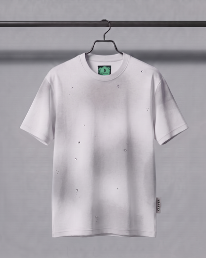Silver Over Size Cotton T-Shirt