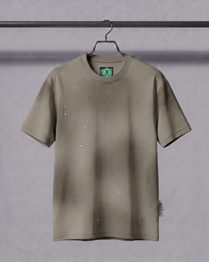 Stone Over Size Cotton T-Shirt