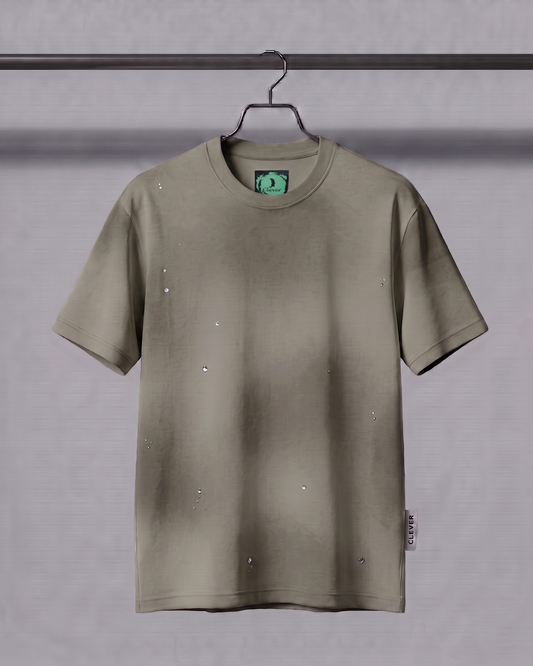 Stone Over Size Cotton T-Shirt