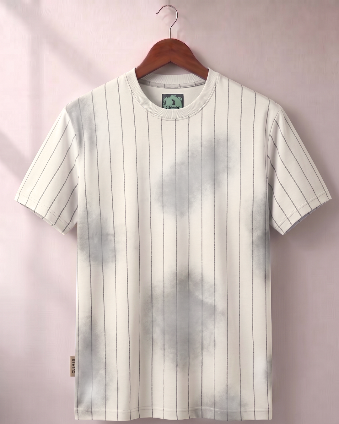 Off-White Over Size Vertical Stripe Cotton T-Shirt