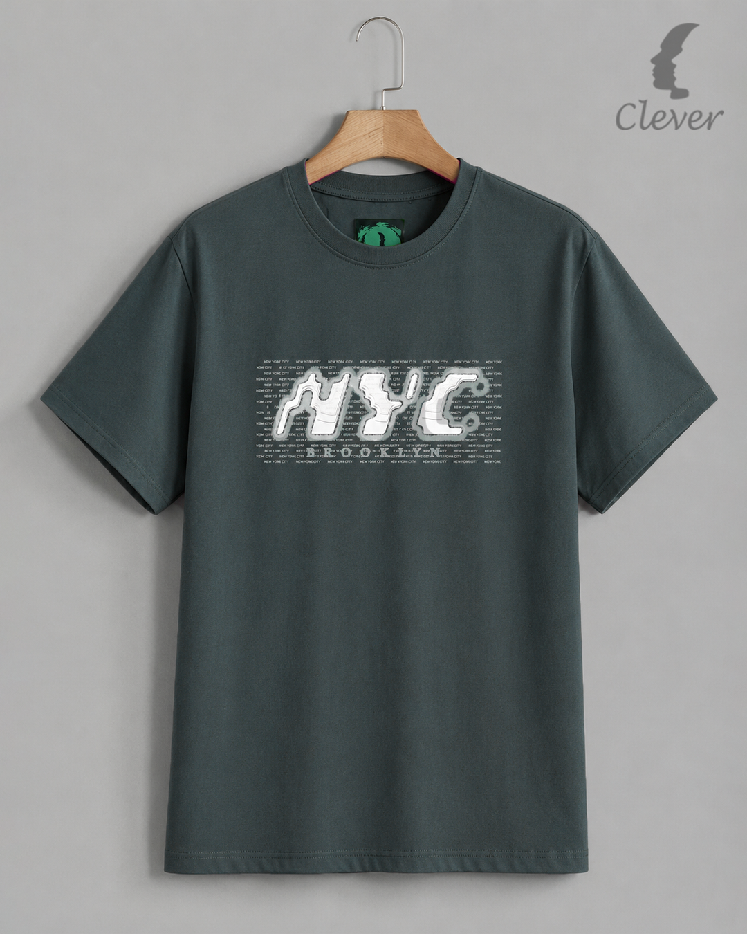 Metallic Over Size Printed Cotton T-Shirt