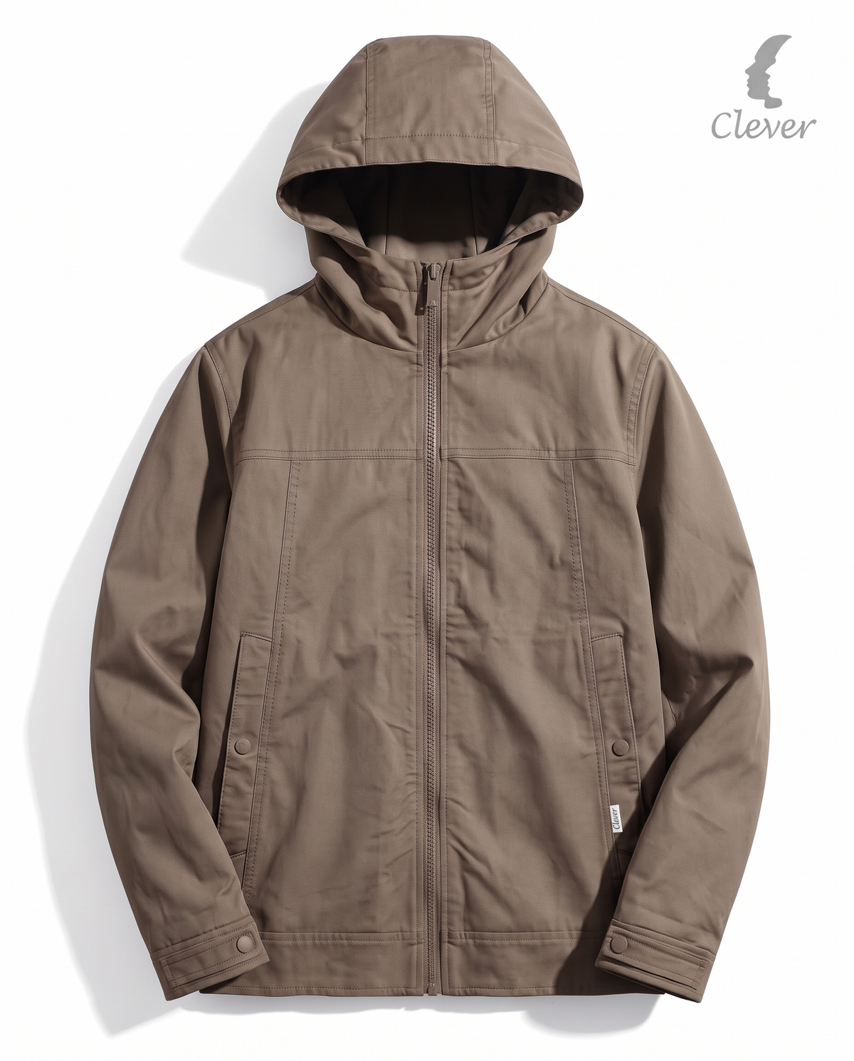 Practical jacket with hood -Cafe